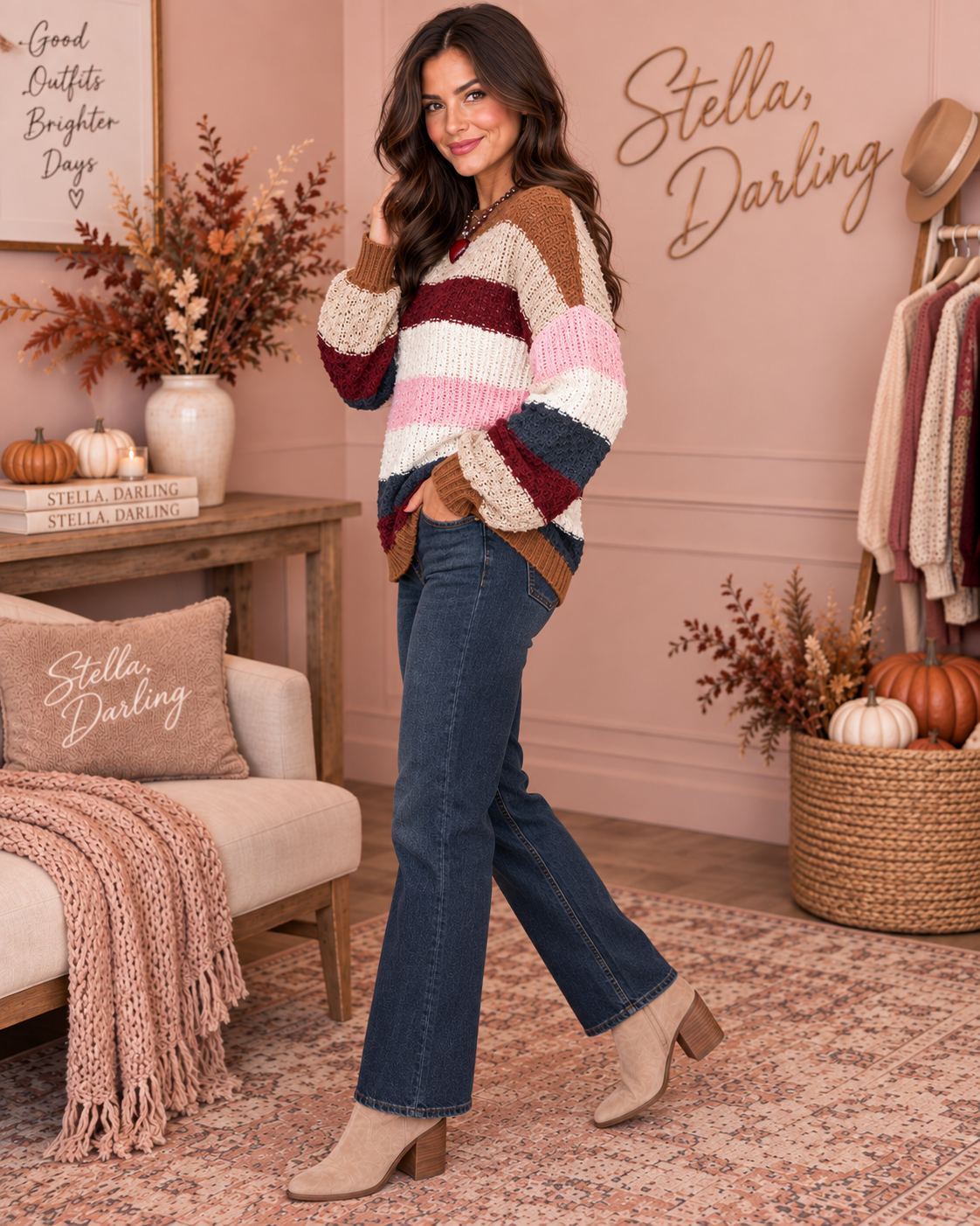 Cozy With You Striped Knit Sweater