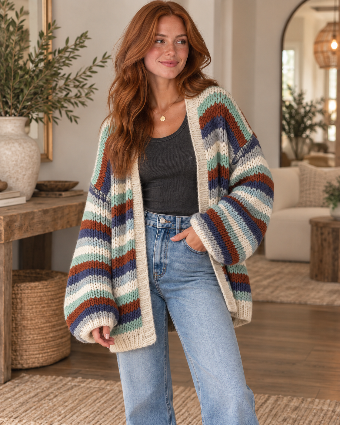 Candy Stripe Cozy Cardigan