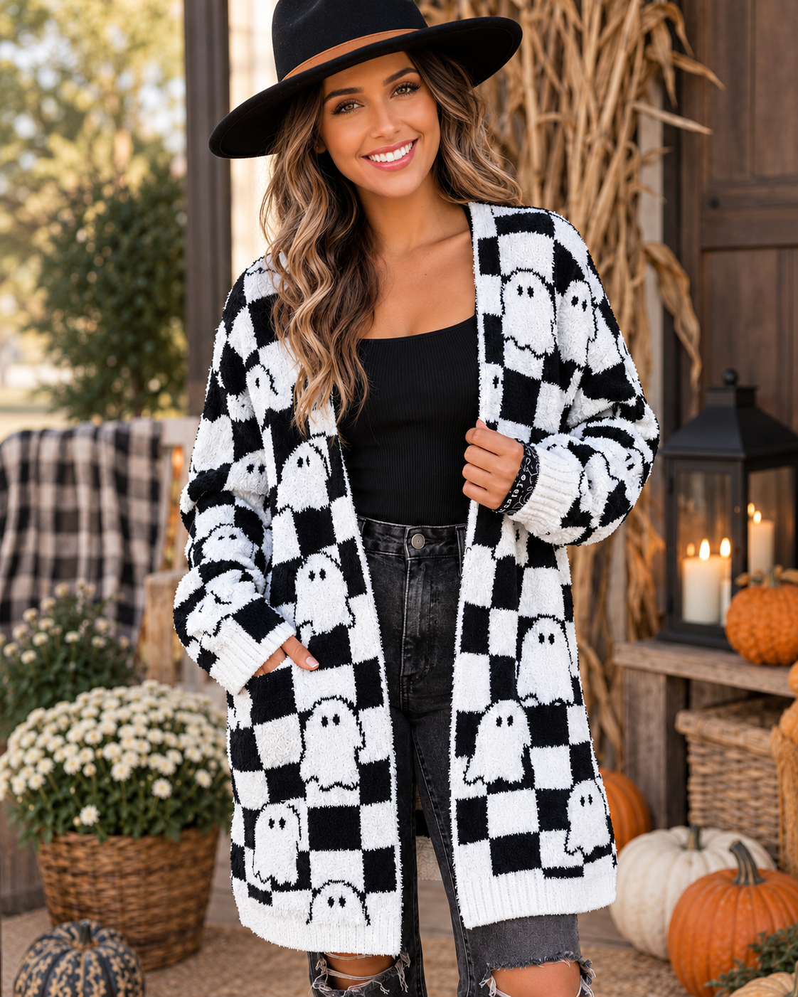 Spooky Sweet Ghost Cardigan 👻🖤