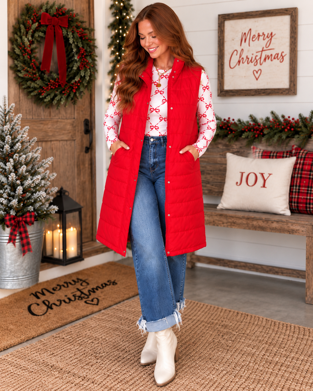 Holiday Queen Puffer Vest
