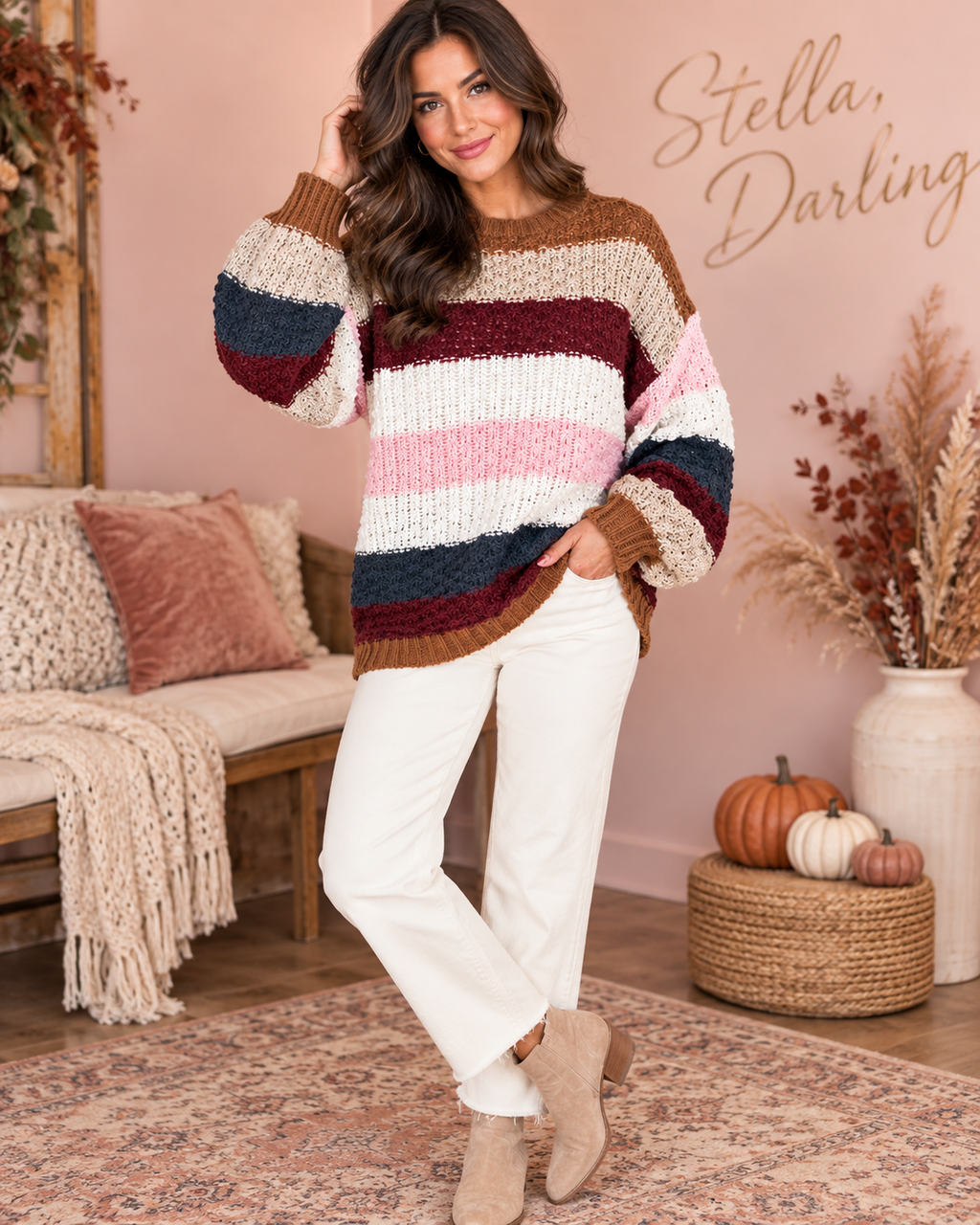 Cozy With You Striped Knit Sweater