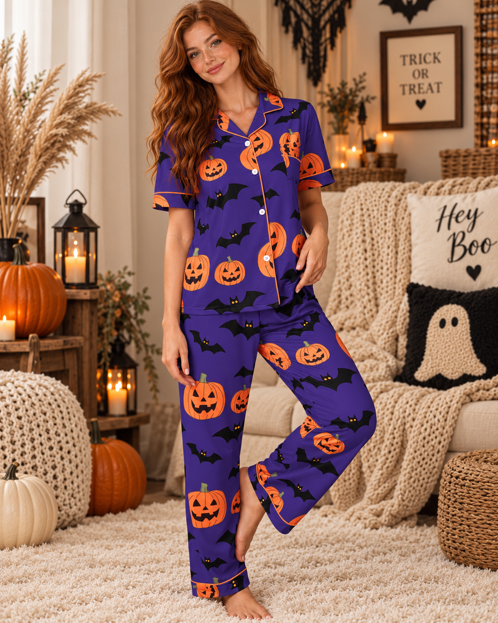Pumpkin After Midnight Pajama Set