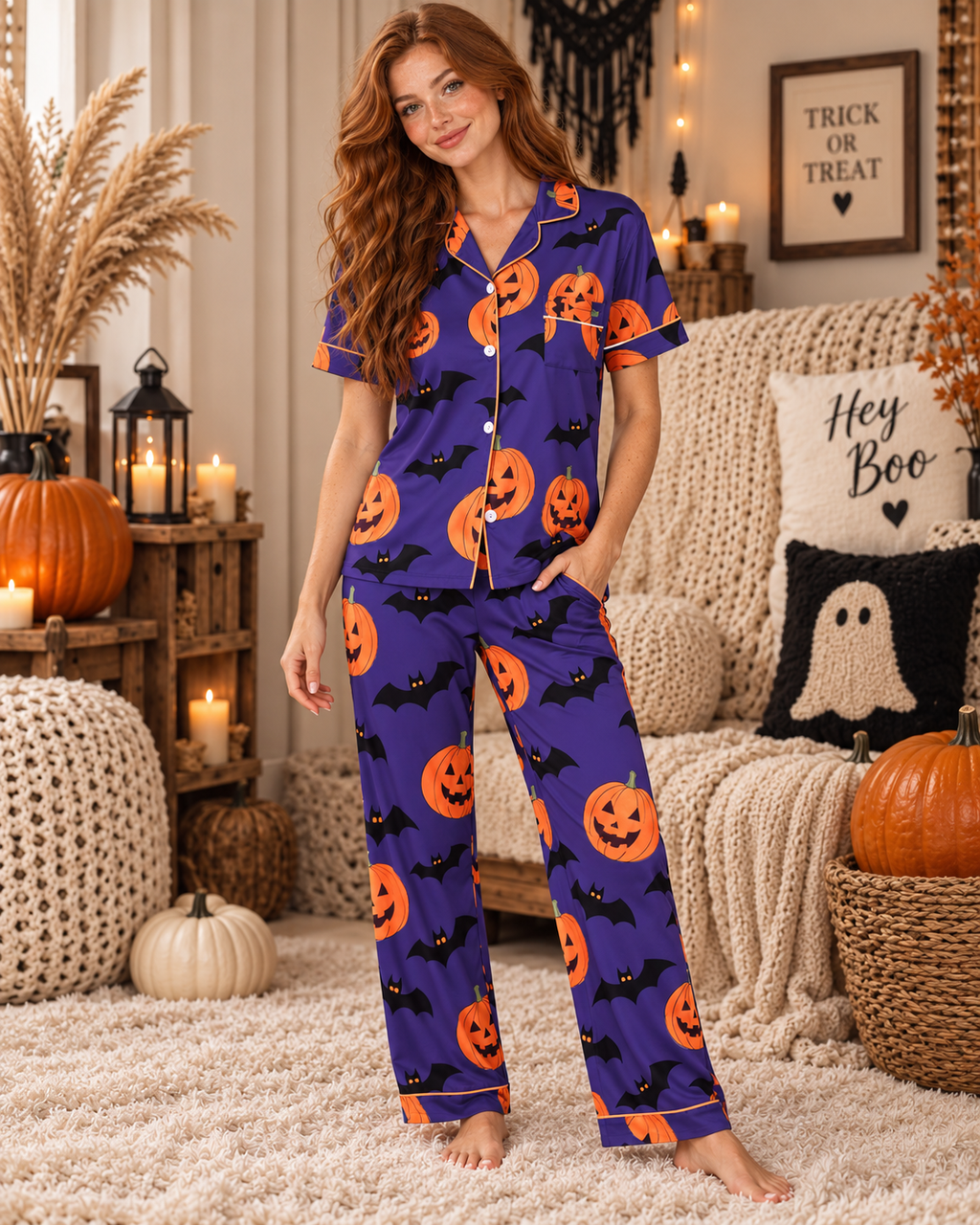 Pumpkin After Midnight Pajama Set