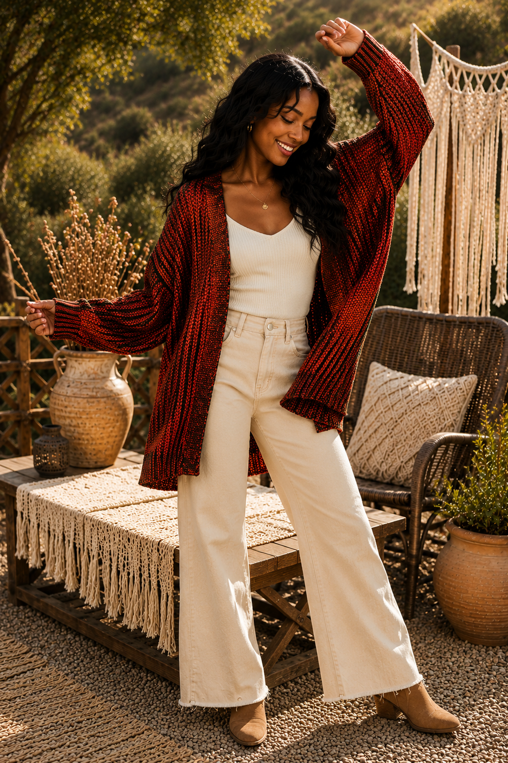 Afterglow Metallic Knit Cardigan