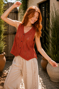 POL Button Down V-Neck Sweater Vest