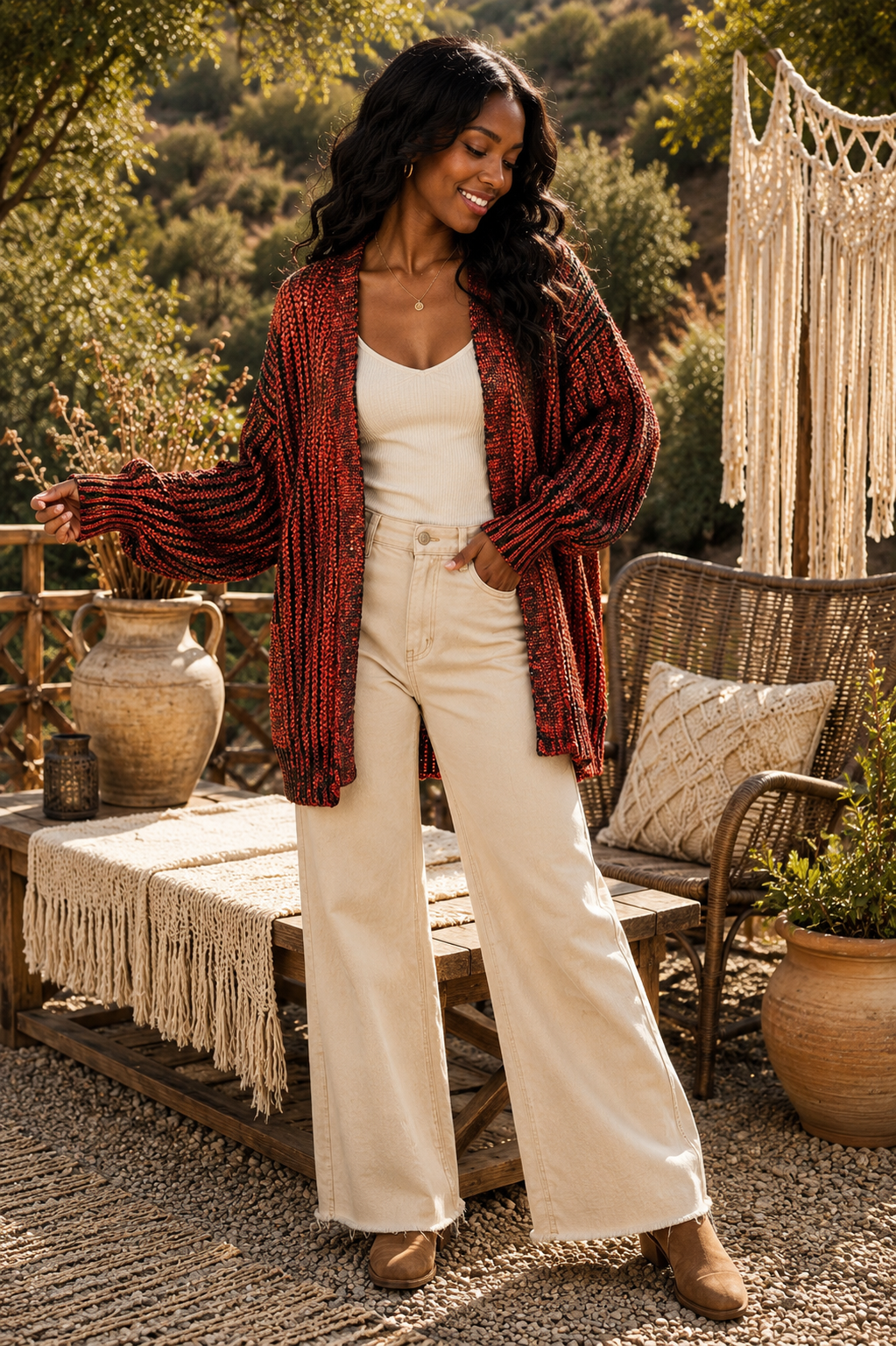Afterglow Metallic Knit Cardigan