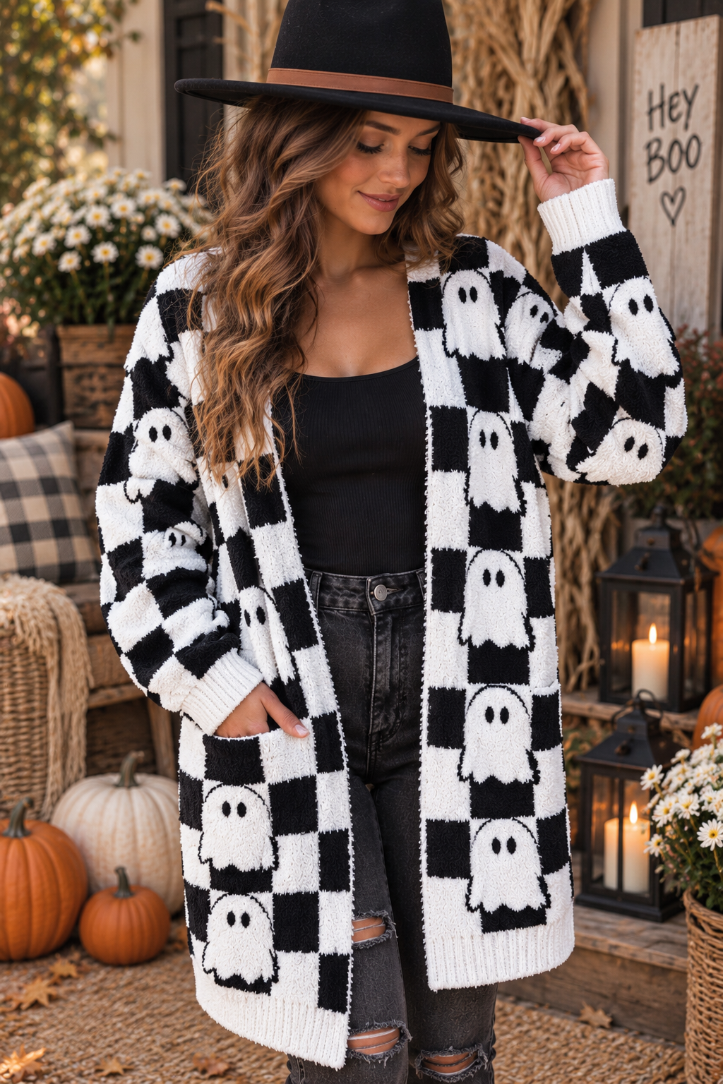 Spooky Sweet Ghost Cardigan 👻🖤