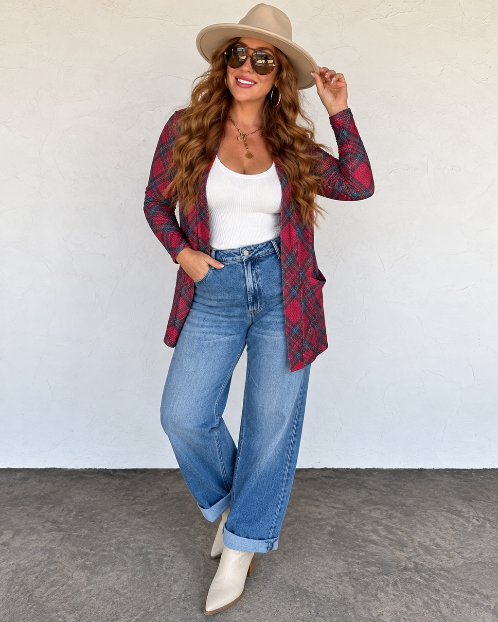 Autumn Avenue Plaid Cardigan