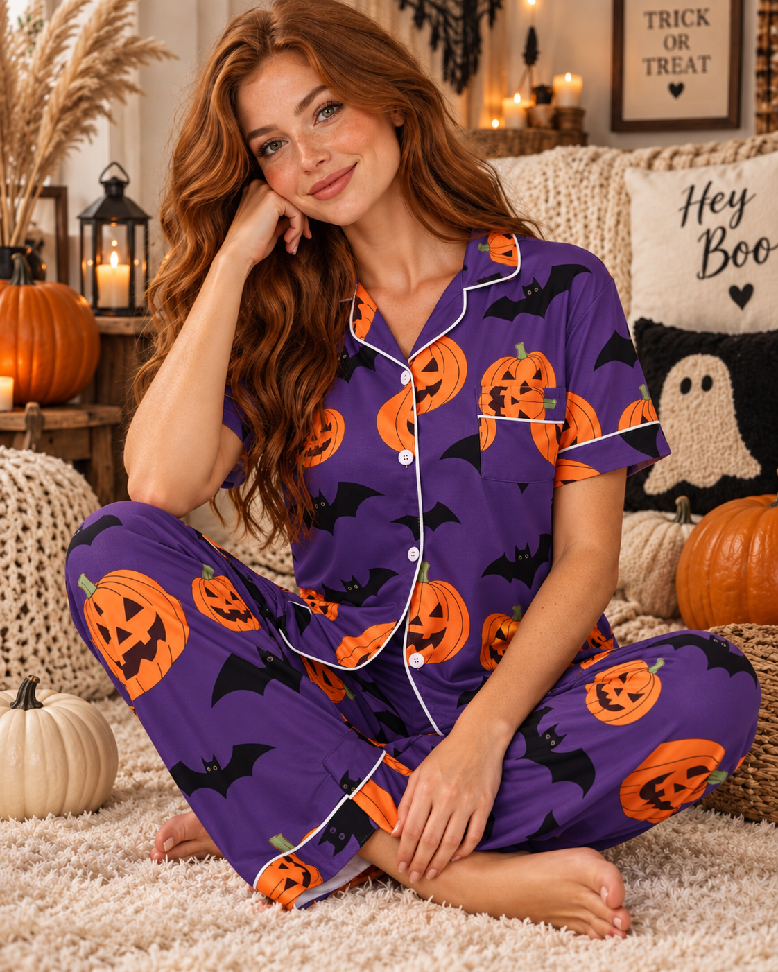 Pumpkin After Midnight Pajama Set