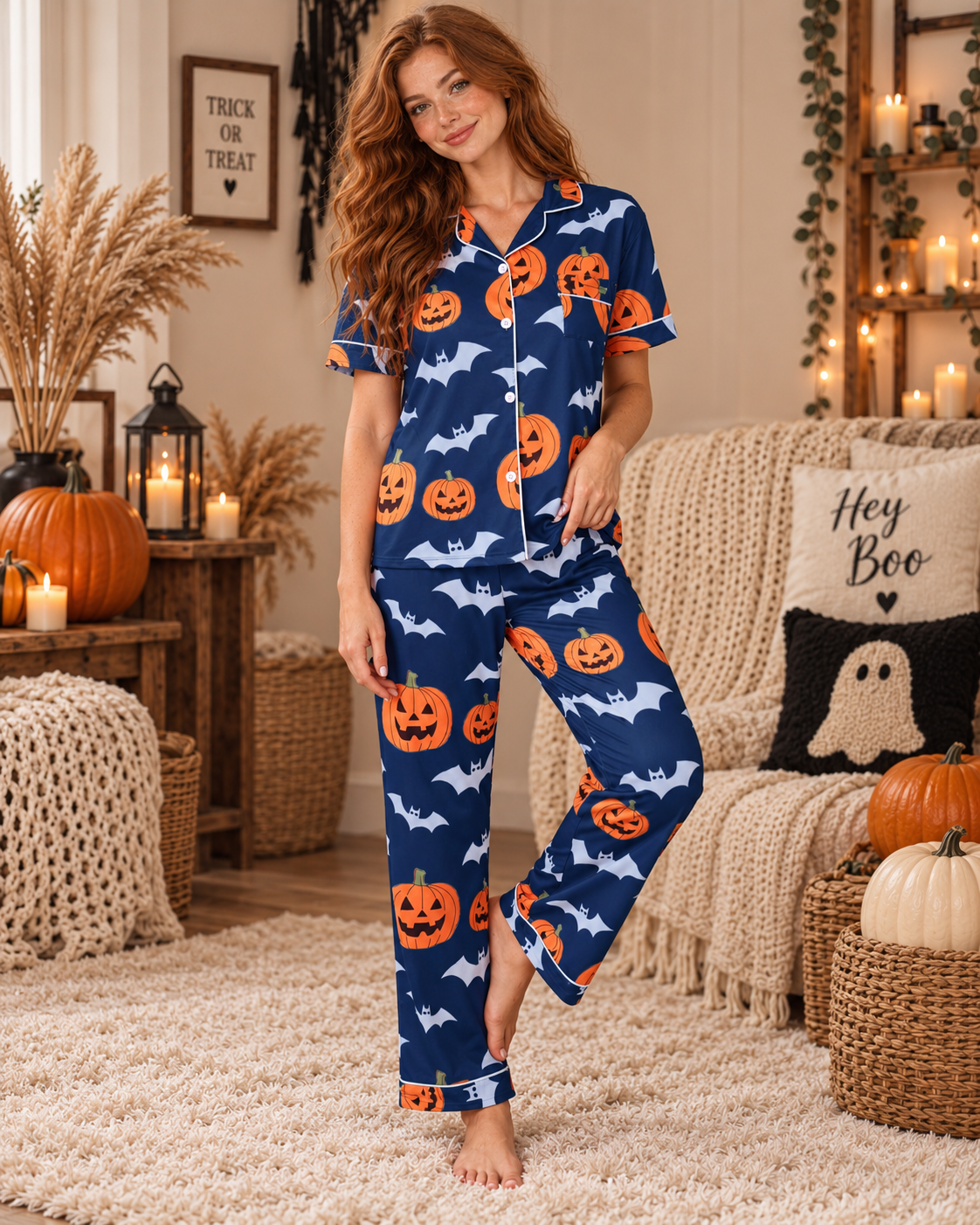 Pumpkin After Midnight Pajama Set