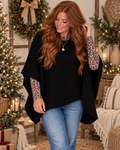 Sleigh The Holiday Poncho Top