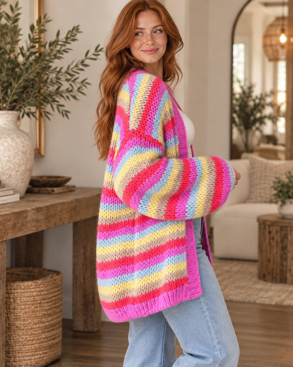 Candy Stripe Cozy Cardigan