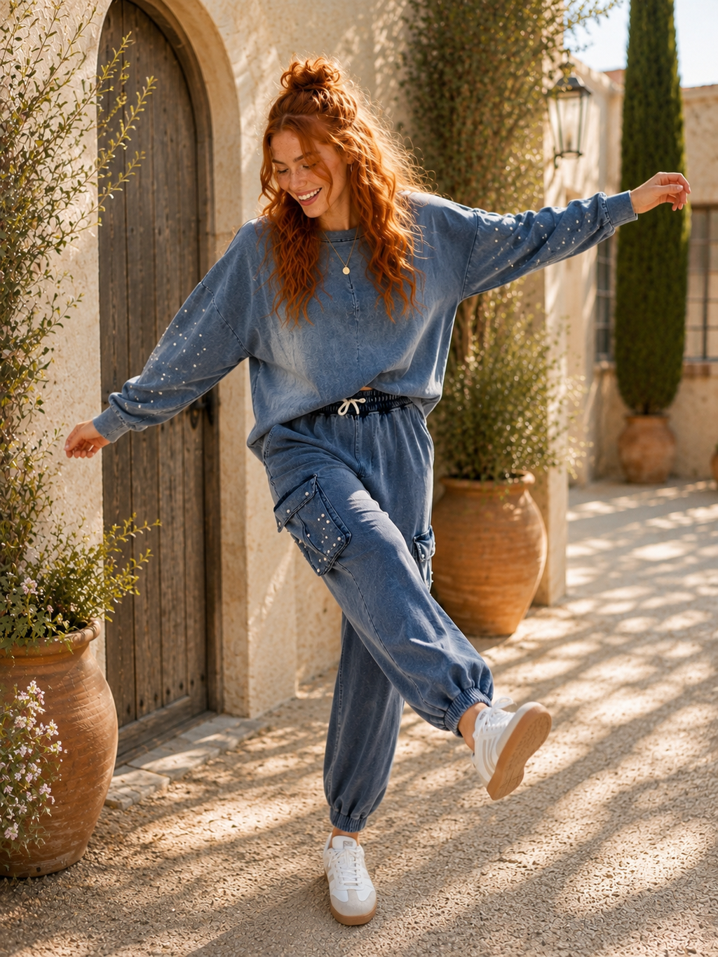 The Midnight Pearl Denim Set