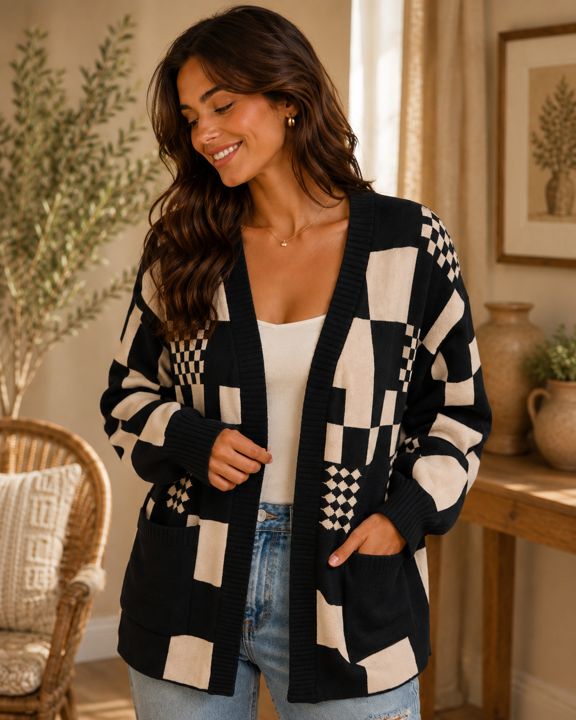 The Checkmate Cardigan