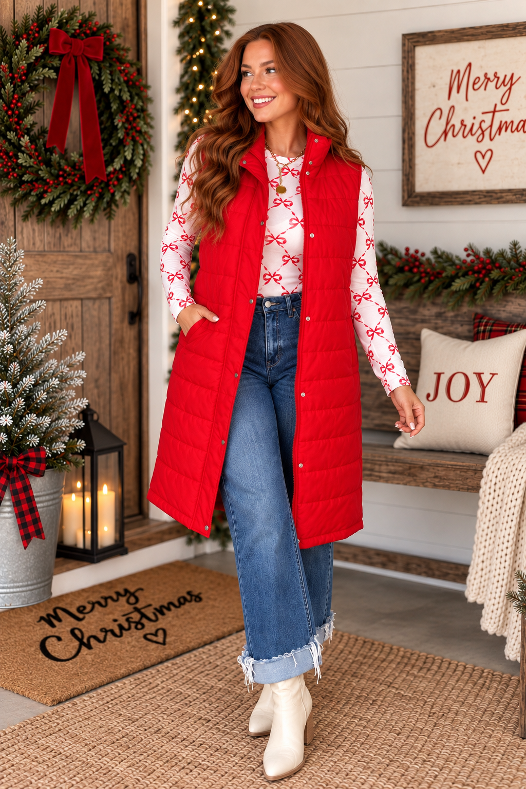 Holiday Queen Puffer Vest