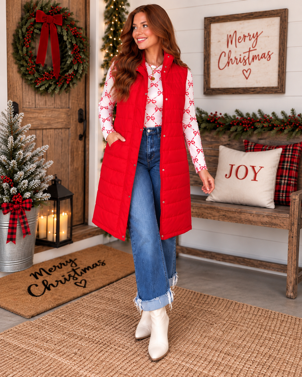 Holiday Queen Puffer Vest
