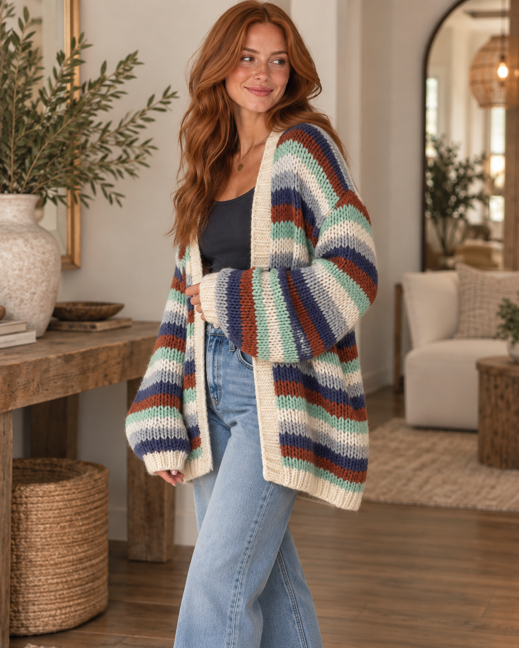 Candy Stripe Cozy Cardigan