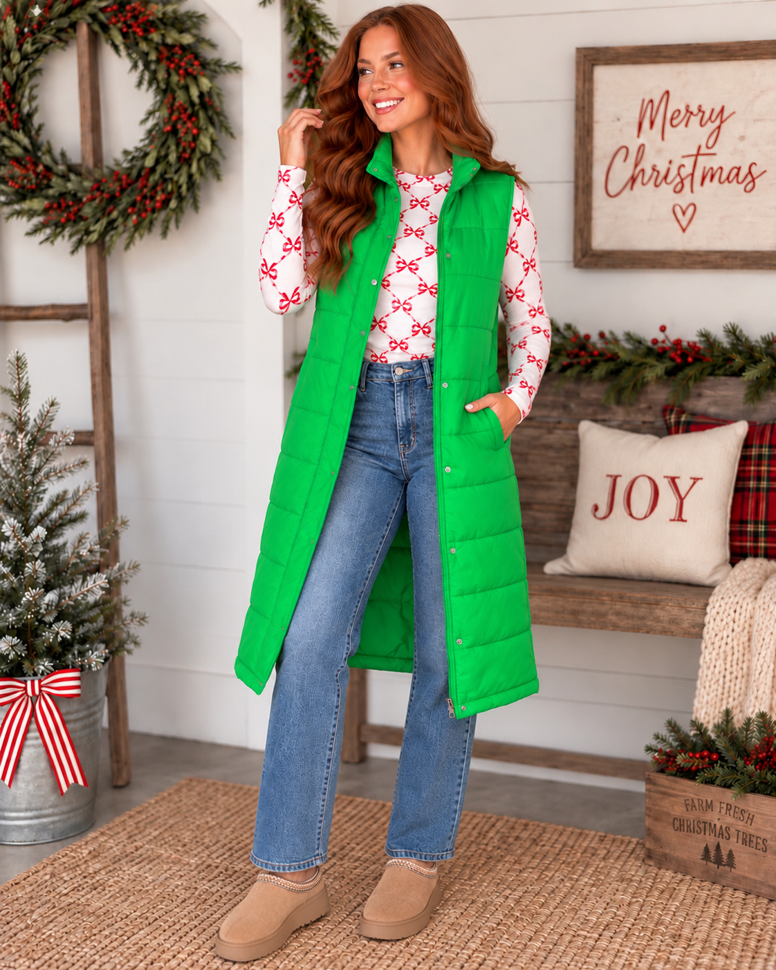 Holiday Queen Puffer Vest