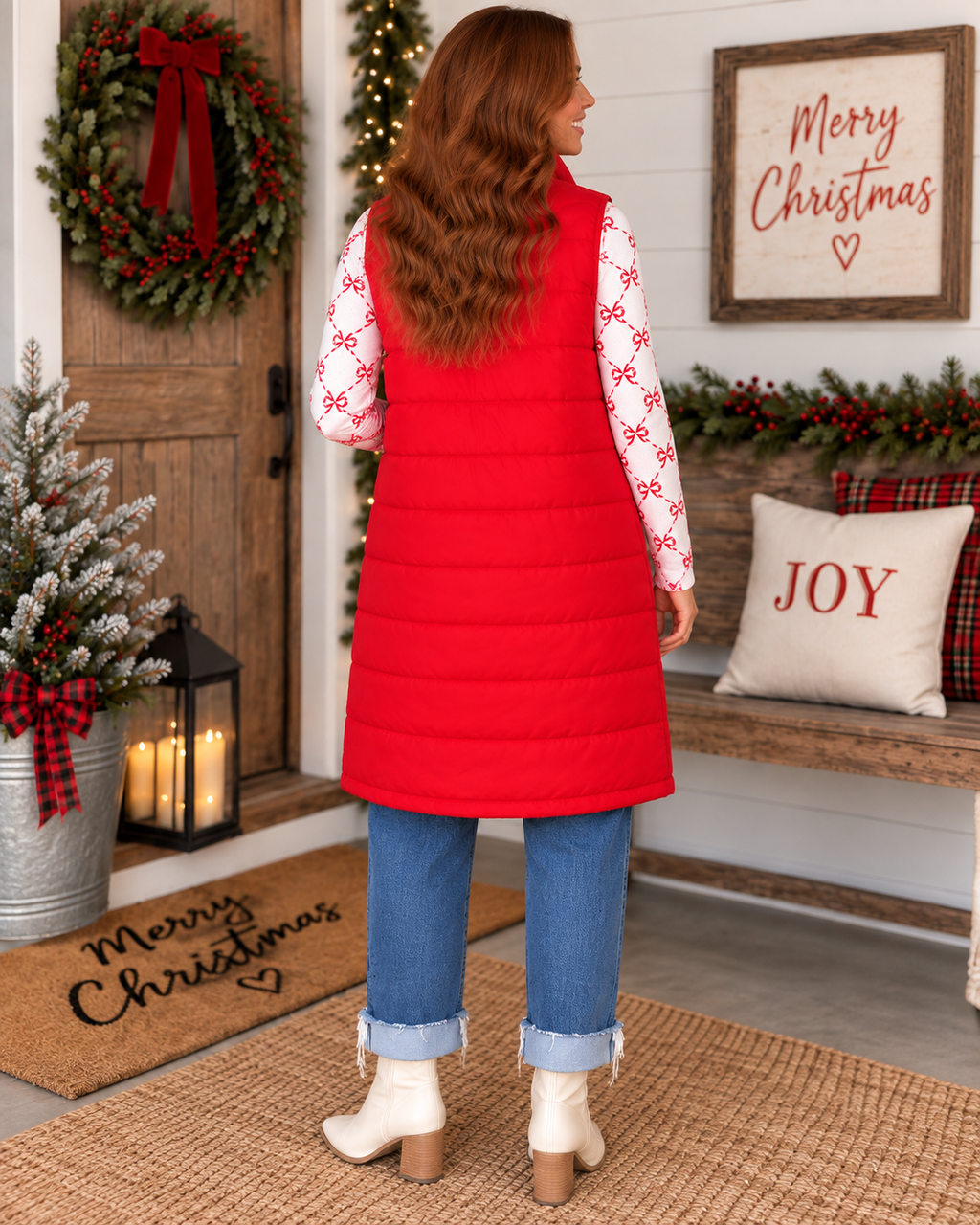 Holiday Queen Puffer Vest