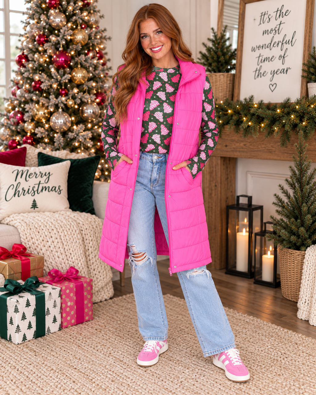 Holiday Queen Puffer Vest