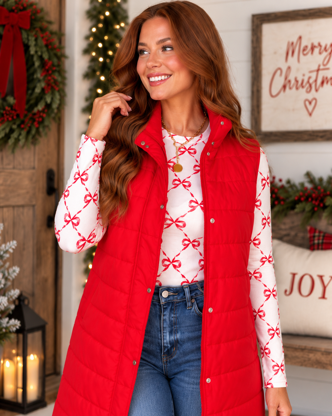 Holiday Queen Puffer Vest