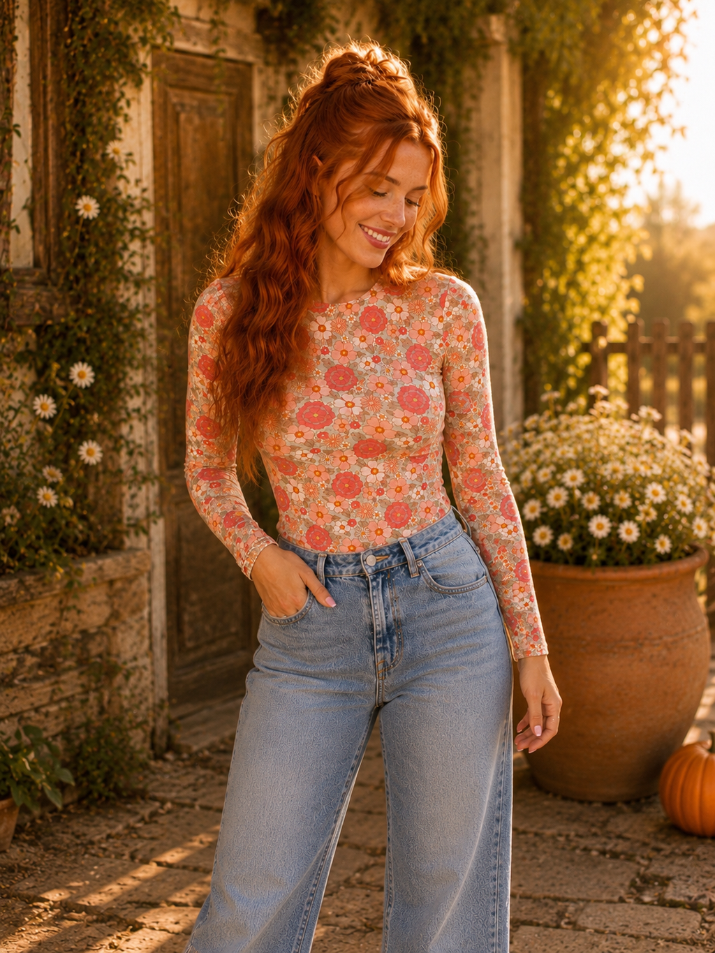 Golden Hour Mesh Top