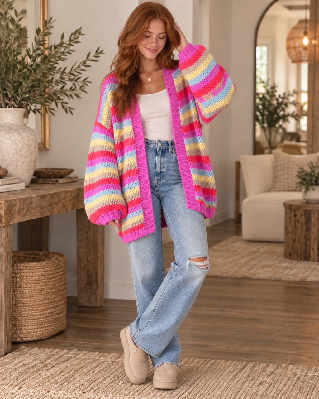Candy Stripe Cozy Cardigan