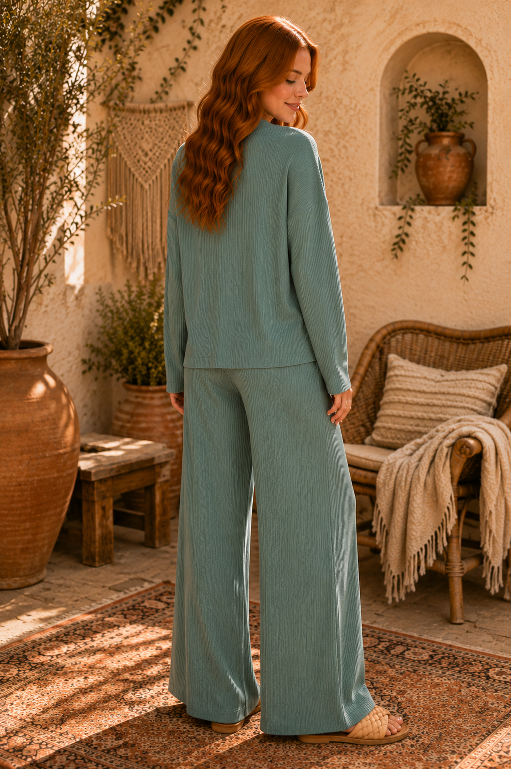 Viscose Sweater Top & Pants Set