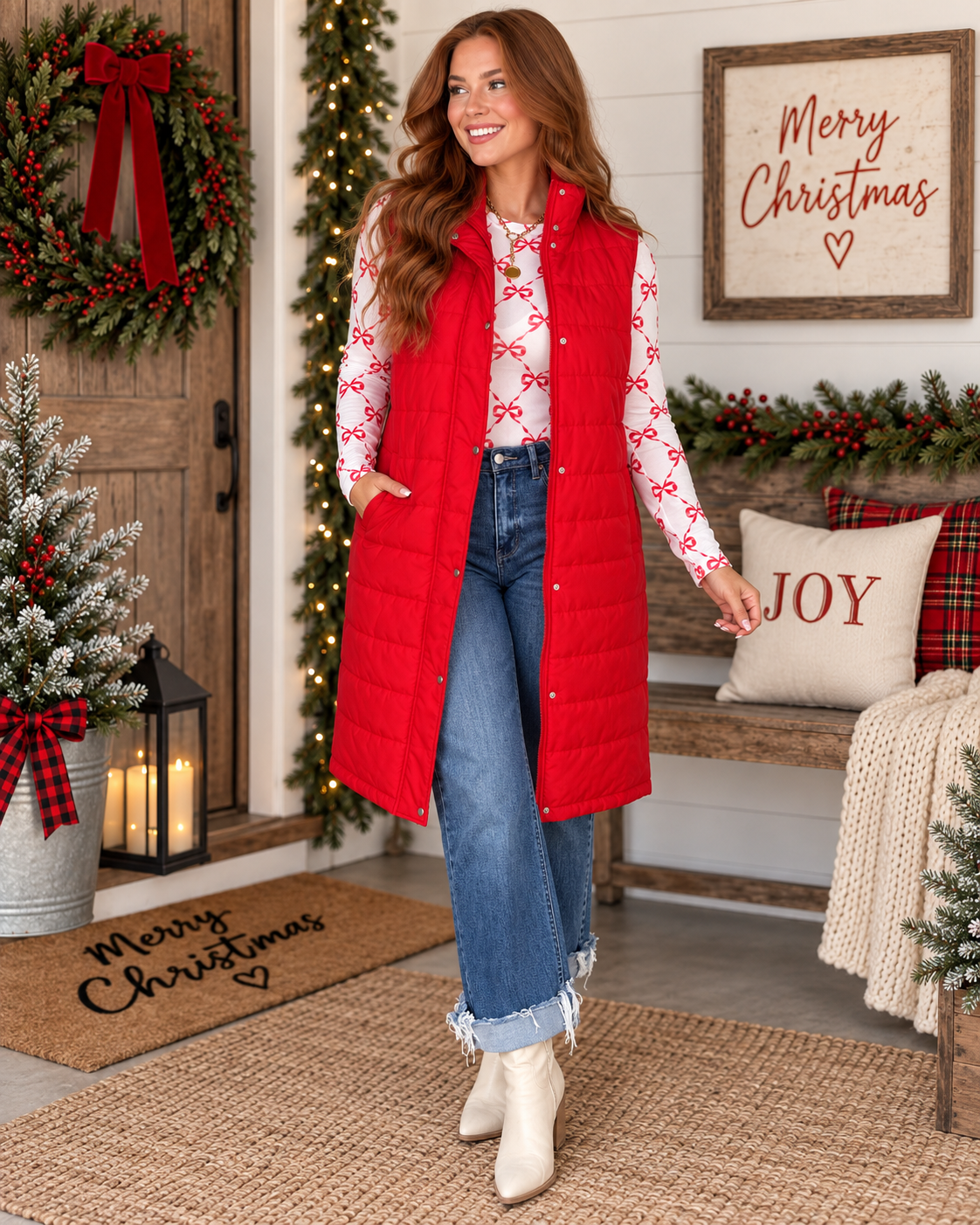Holiday Queen Puffer Vest