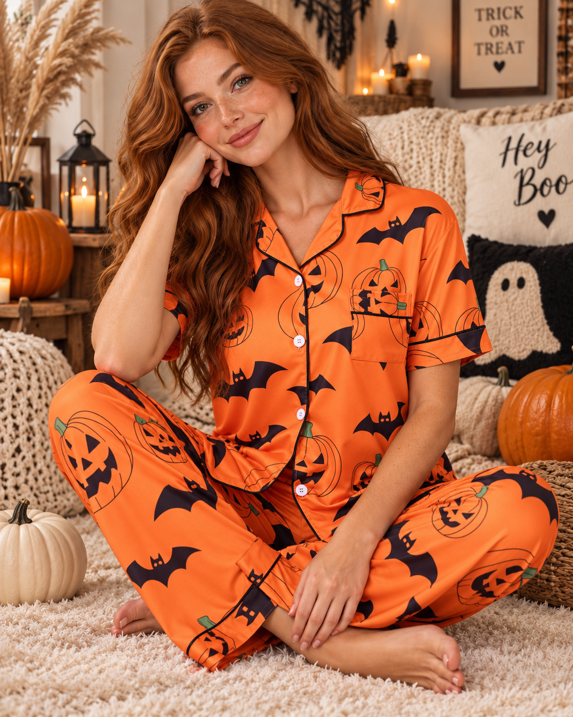 Pumpkin After Midnight Pajama Set