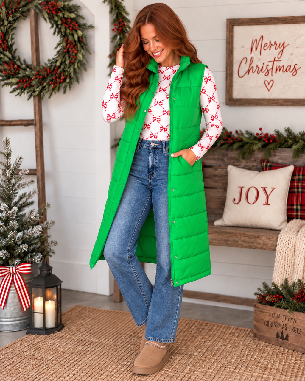 Holiday Queen Puffer Vest