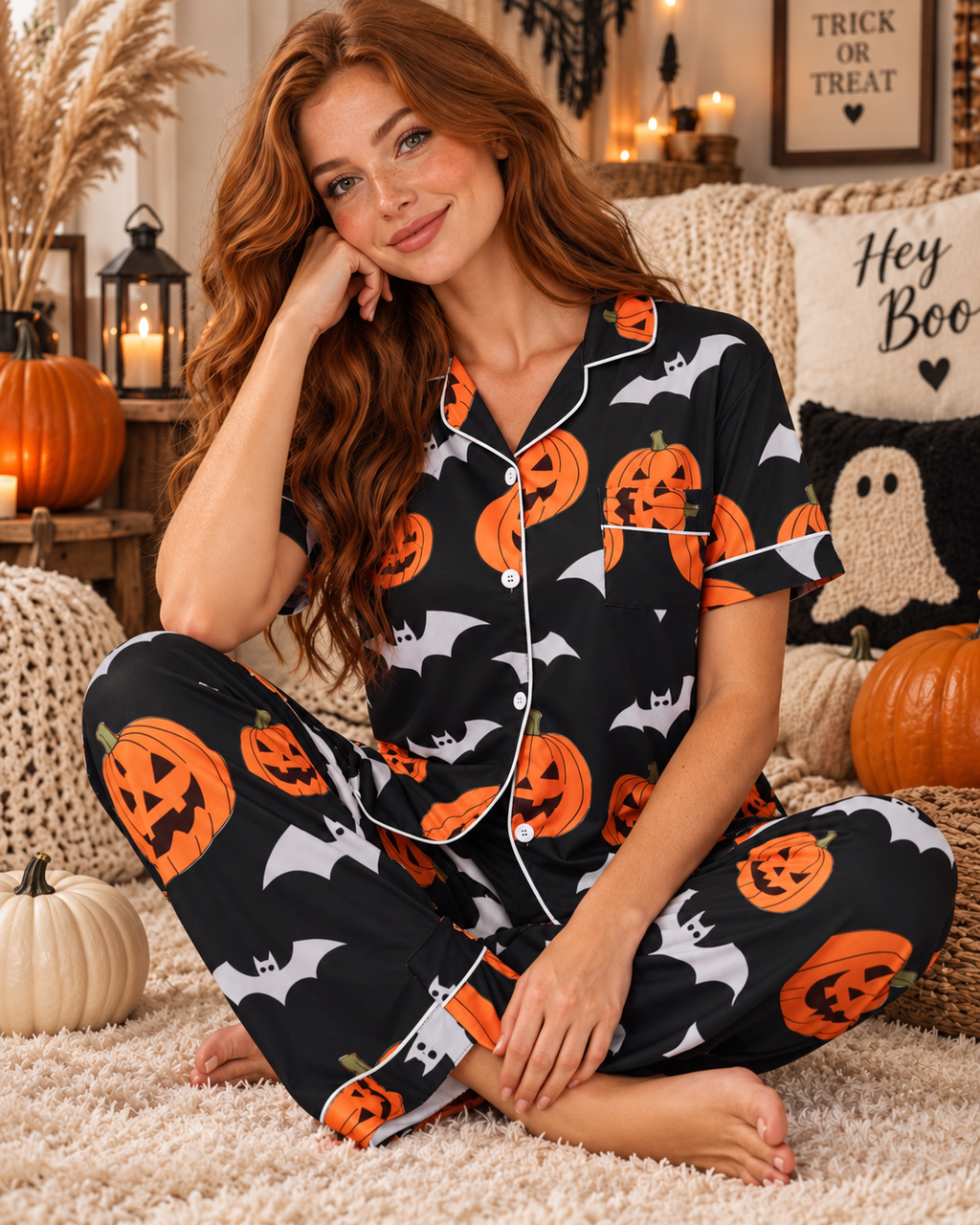 Pumpkin After Midnight Pajama Set