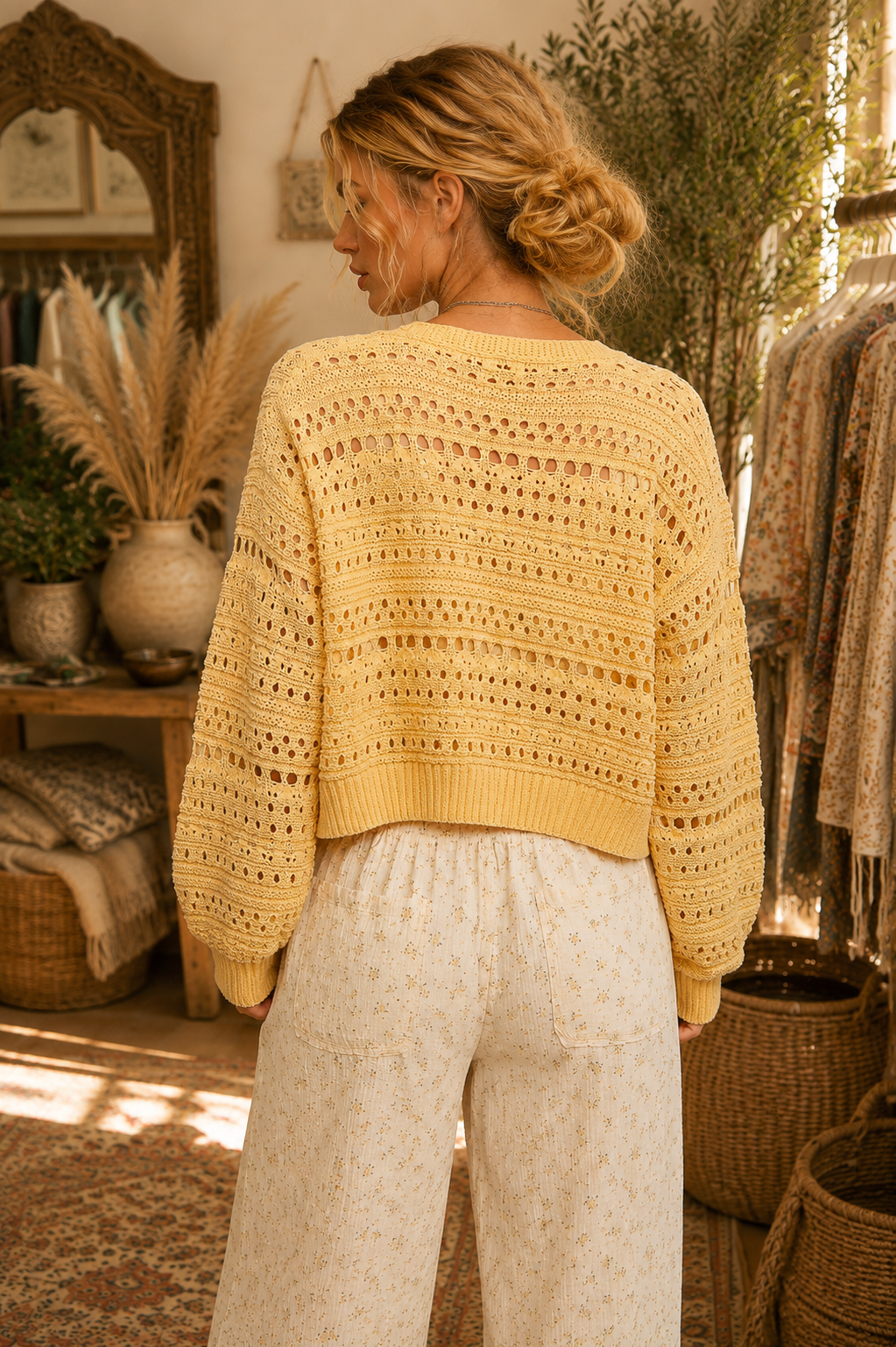 Golden Hour Floral Knit Cardigan